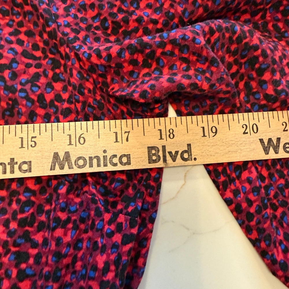 Splendid West Village Red Animal Print Dress M EUC - Picture 10 of 12